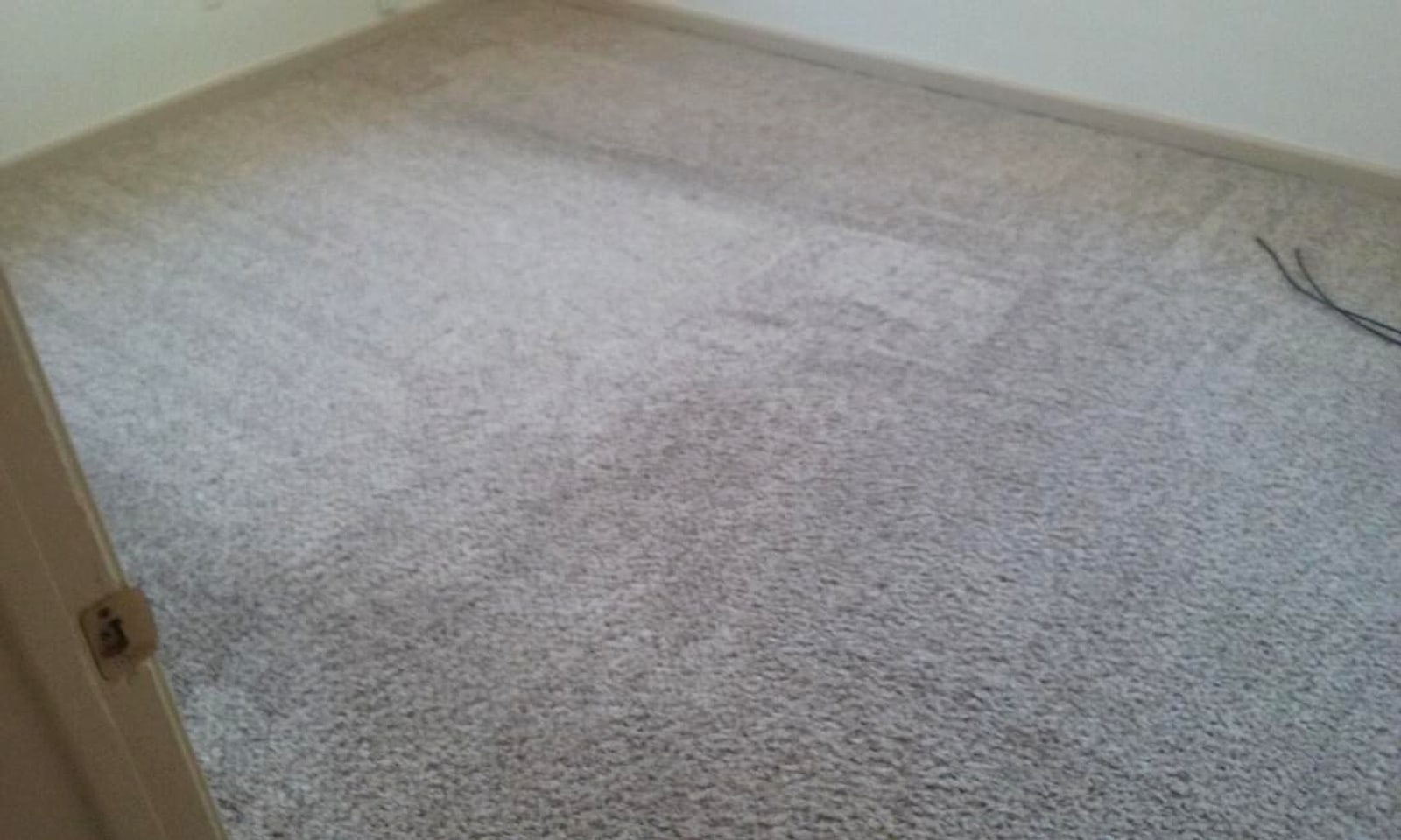Clean bedroom carpet after a steam clean